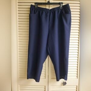 Women's Navy Blue Capris Pants Size 12 100% Polyester
